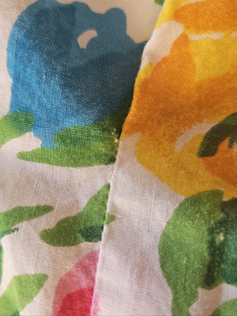 Bright Floral Button-Front Dress in Pink, Yellow & Blue - Picture 5 of 5